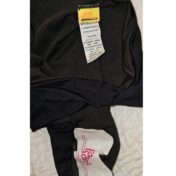 New Free People x Agua Bendita Bloom One-Piece Swimsuit $180 X-LARGE Black - Picture 8 of 8